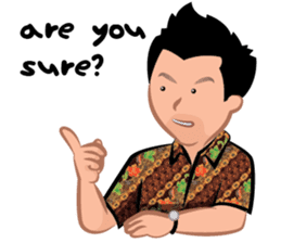 Indonesian Batik Guy sticker #10225503