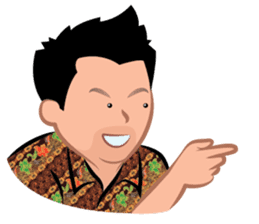 Indonesian Batik Guy sticker #10225504