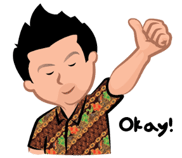 Indonesian Batik Guy sticker #10225508