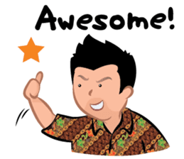 Indonesian Batik Guy sticker #10225511