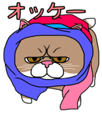 BUSANEKO Two cats MUSASHI and KOJIROU sticker #10225576