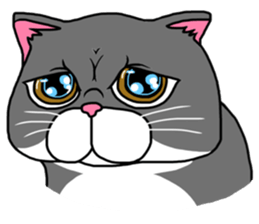 BUSANEKO Two cats MUSASHI and KOJIROU sticker #10225587