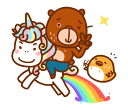 Unicorn Over The Rainbow sticker #10227472