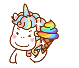 Unicorn Over The Rainbow sticker #10227474