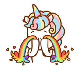 Unicorn Over The Rainbow sticker #10227481