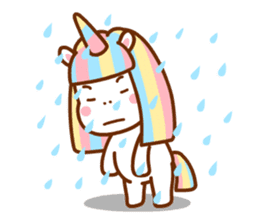 Unicorn Over The Rainbow sticker #10227503