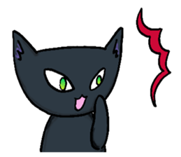 black-cat sticker sticker #10228603