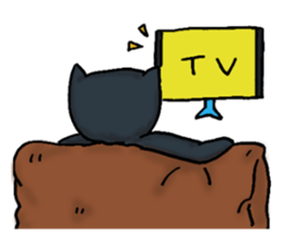 black-cat sticker sticker #10228631