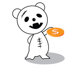 Ghost Teddy sticker #10228880