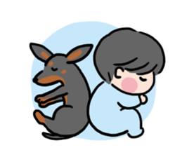 Toy Manchester Terrier & Baby sticker #10229190