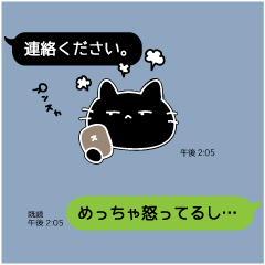 Black balloon and a black cat