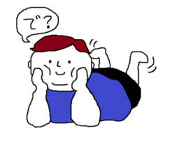 The boy is fat. sticker #10233965