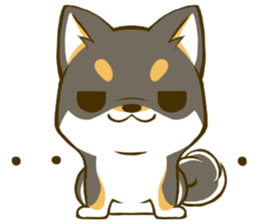 Japanese Black Shiba Inu tan 4 sticker #10234017