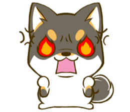 Japanese Black Shiba Inu tan 4 sticker #10234020