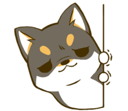 Japanese Black Shiba Inu tan 4 sticker #10234031