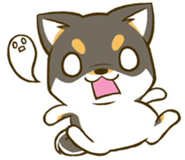 Japanese Black Shiba Inu tan 4 sticker #10234034