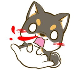 Japanese Black Shiba Inu tan 4 sticker #10234045