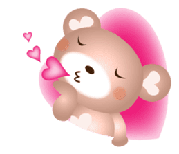 Lovely Heart bear Bera sticker #10236698
