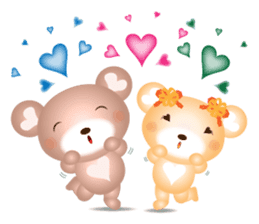 Lovely Heart bear Bera sticker #10236700