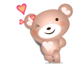 Lovely Heart bear Bera sticker #10236704