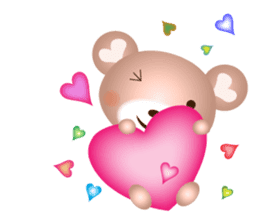 Lovely Heart bear Bera sticker #10236710