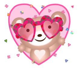 Lovely Heart bear Bera sticker #10236726