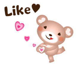 Lovely Heart bear Bera sticker #10236727