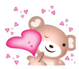 Lovely Heart bear Bera sticker #10236730
