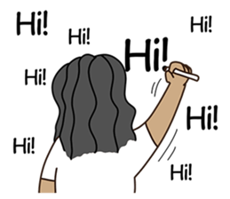 Long-haired Guy sticker #10236776