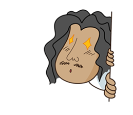 Long-haired Guy sticker #10236778