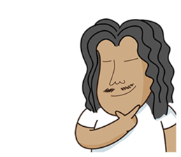 Long-haired Guy sticker #10236784