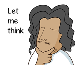 Long-haired Guy sticker #10236791