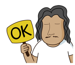 Long-haired Guy sticker #10236796