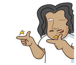 Long-haired Guy sticker #10236799