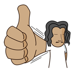 Long-haired Guy sticker #10236800