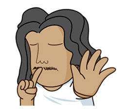 Long-haired Guy sticker #10236810