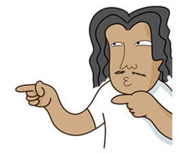 Long-haired Guy sticker #10236811