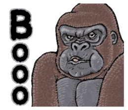 Cheerful gorilla sticker #10237385