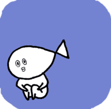 Fish which is like a man sticker #10237865