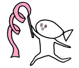 Fish which is like a man sticker #10237890