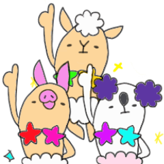 Sheep and Koala and pigs