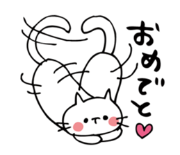 White cat sticker with a lot of love sticker #10238185