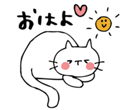 White cat sticker with a lot of love sticker #10238188