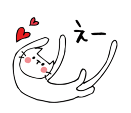 White cat sticker with a lot of love sticker #10238206