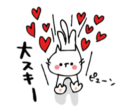 White cat sticker with a lot of love sticker #10238210