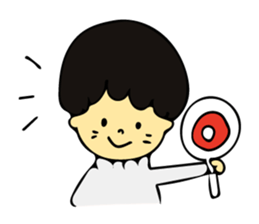 Heartwarming boys and girls sticker #10239361