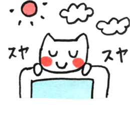 Fascinating japanese cat sticker #10240703