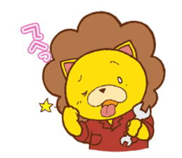 Fluffy Lion YUKKI sticker #10240784
