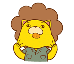 Fluffy Lion YUKKI sticker #10240786