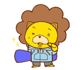 Fluffy Lion YUKKI sticker #10240789